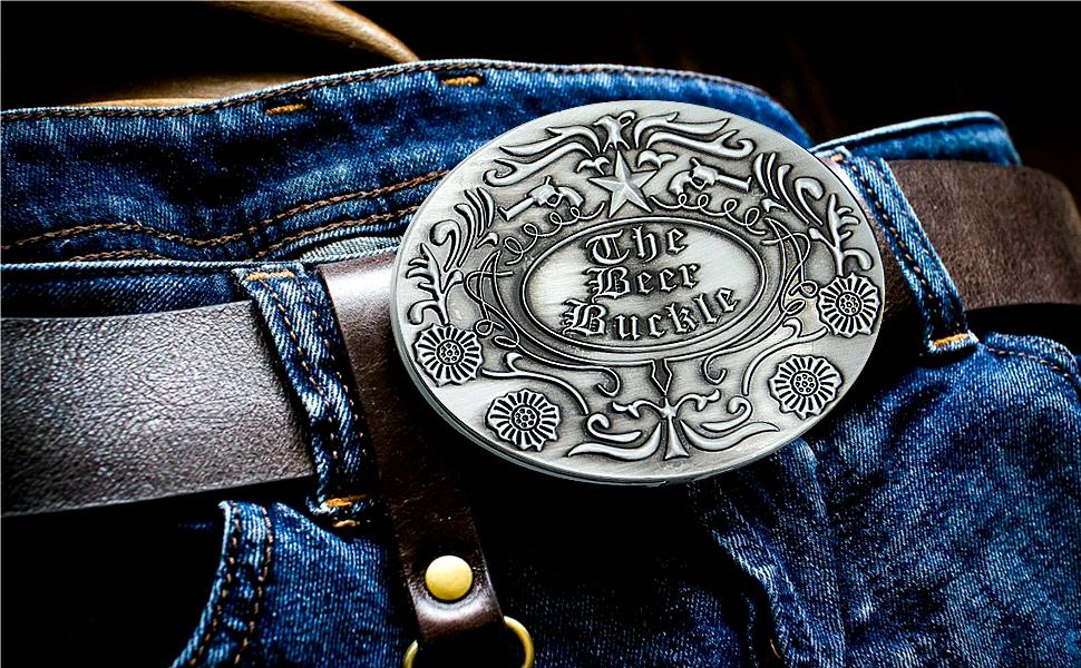 Superkred Belt Buckles Men Mens Belt Buckle Beer Holder