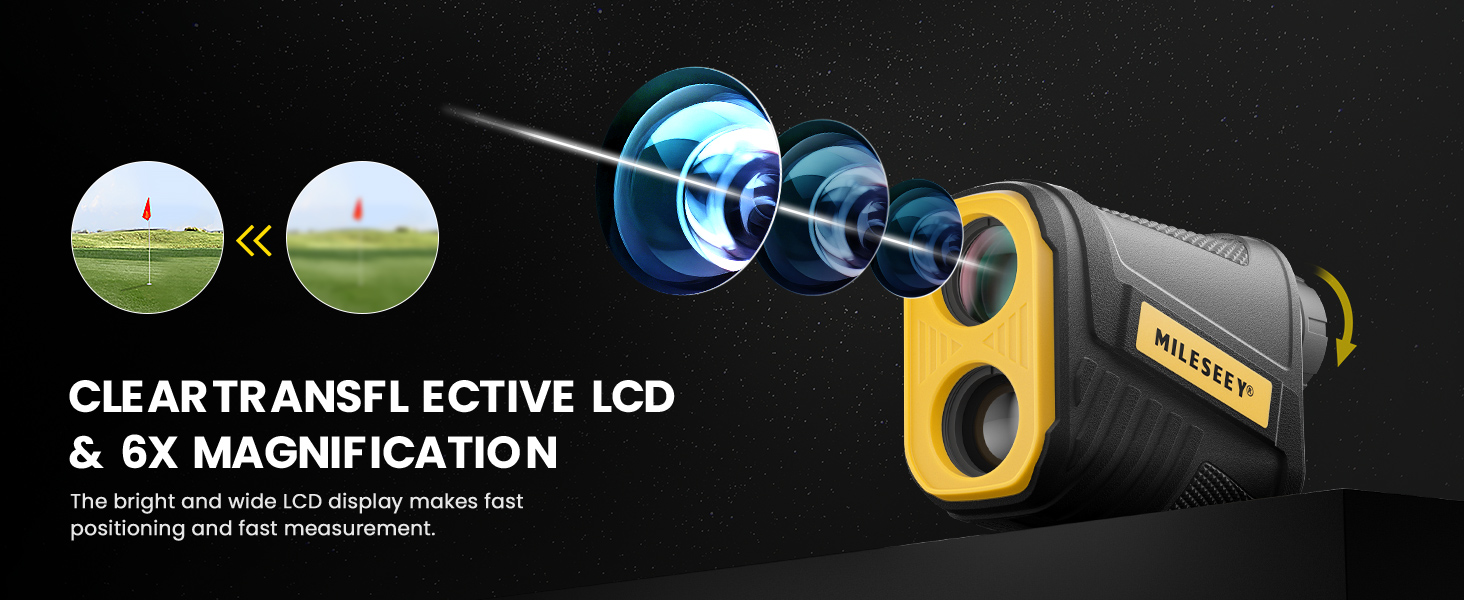 MiLESEEY Golf Rangefinder with Slope Compensation, High Precision Range