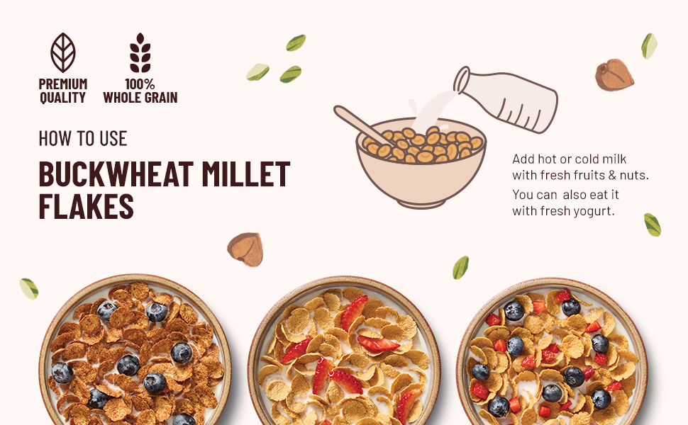 Mille Breakfast Millet Flakes Trial Pack Combo Original, Vanilla and