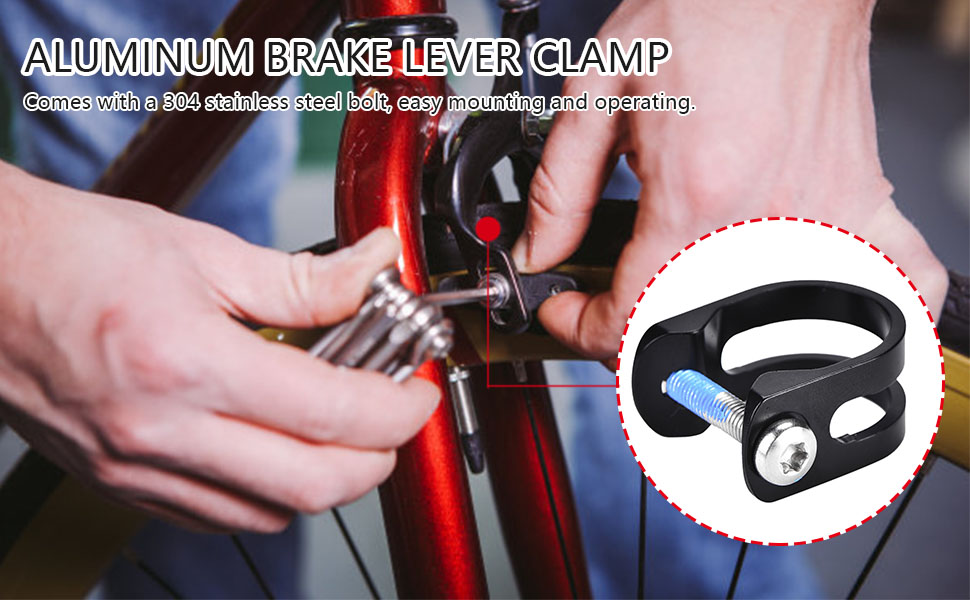 Brake Lever Clamp, Bicycle Bar Clamp with Bolt for Sram Avid E7 E9 X0