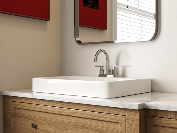 フェルナンデス　DW-1000 Bathroom Vessel Sink, DeerValley, 24”x19” Rectangular Drop