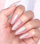 Shining She UV Nagellack Pearl Effect,5 Farben Meerjungfrau Pearl Rosa Weiß Grün Gel Nagellack Se...