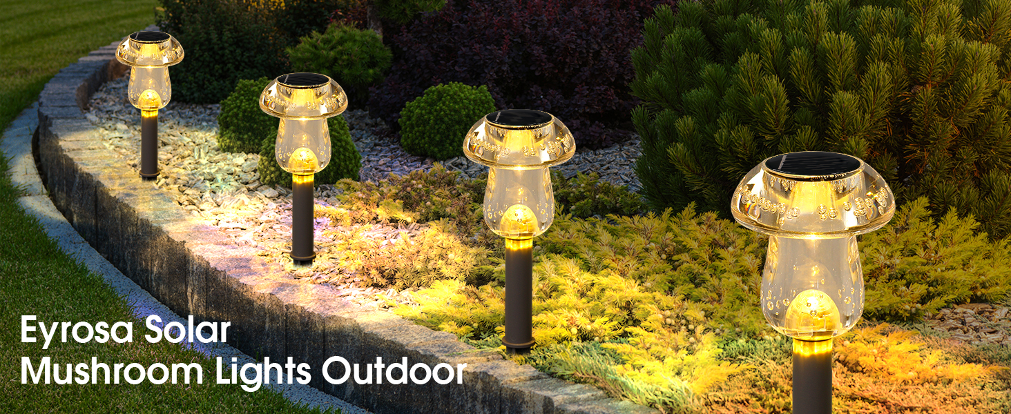 Solar Mushroom Lights