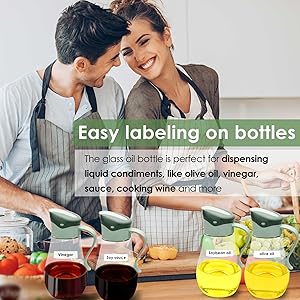 SUPKIT Glass Oil Dispenser Bottle