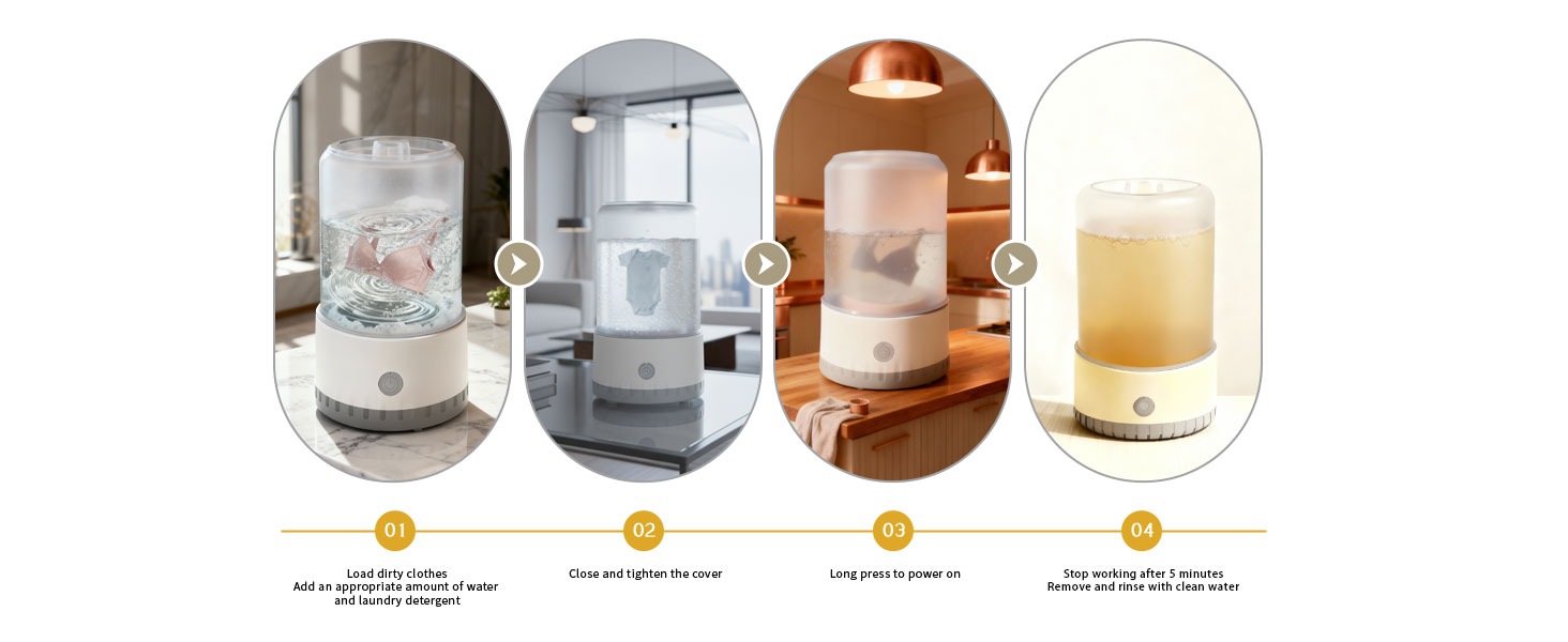 Underwear Washing Machine, BPA-free Portable Mini Washer for Socks, Baby Clothes, Cordless Small Laundry Cup for Travel, Dorm, Apartment, RV, Camp, Kids (Vanilla Off-White) 18 portable mini washing machine