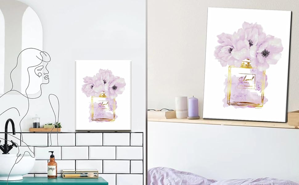 Amazon.com: Canvas Wall Art Glam Perfume Chanel Pictures Wall Decor Purple Flowers And Gold Canvas Wall Art Girl Home Decor For Bedroom Wall Bathroom Set Room Decor: Posters & Prints amazon-com-canvas-wall-art-glam-perfume-chanel-pictures-wall-decor-purple-flowers-and-gold-canvas-wall-art-girl-home-decor-for-bedroom-wall-bathroom-set-room-decor-posters-prints