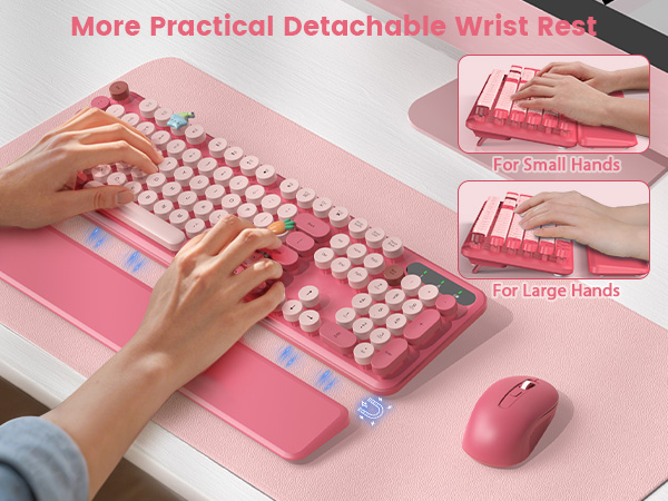 Detachable wrist rest fits both large and small hands