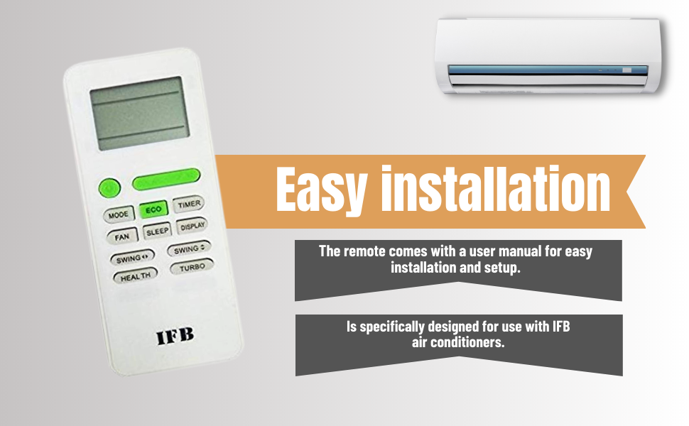 Buy MUMAX AC REMOTES Compatible with IFB AC91 Remote Controller (White