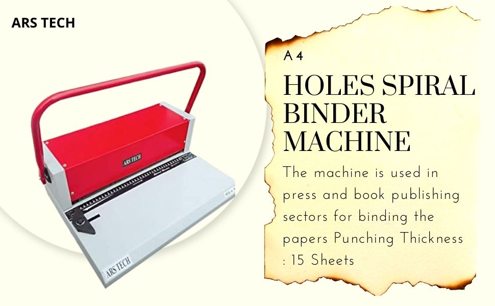 ARS TECH A412inch,39 Holes,Spiral Binding Machine(Metal Body) Amazon