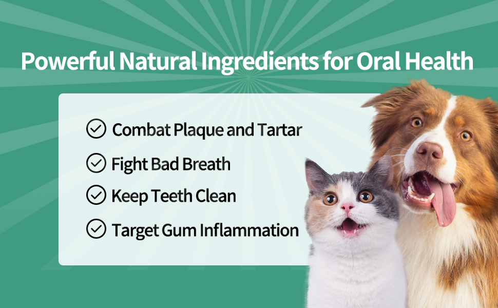 Dog Teeth Cleaning Powder Large Capacity Dog Dental Powder for Dog Teeth Cleaning