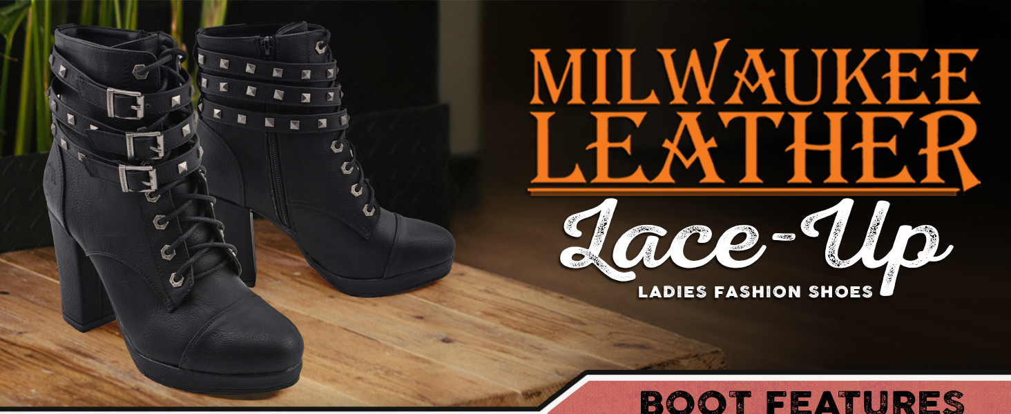 milwaukee leather boots girls woman womens biker shoes water proof resistant