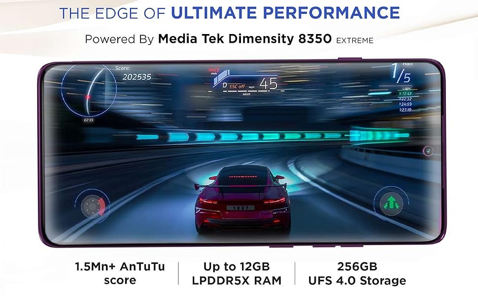 MediaTek Dimensity 8350 Extreme powers motorola edge 60 pro; up to 12GB RAM and 256GB UFS 4.0