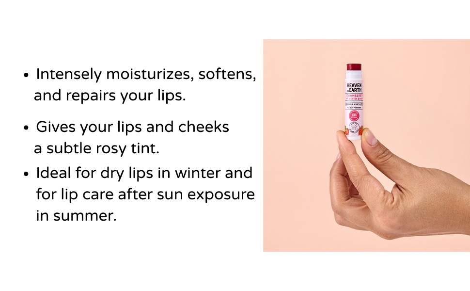 Heaven on Earth 100% Natural and Organic Tinted Strawberry Lip and Cheek Balm