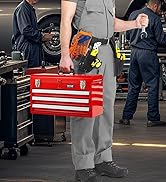 VEVOR Metal Tool Box, 20.5-inch, Portable Metal Tool Box with 4 Drawers, Small Tool Chest with EV...