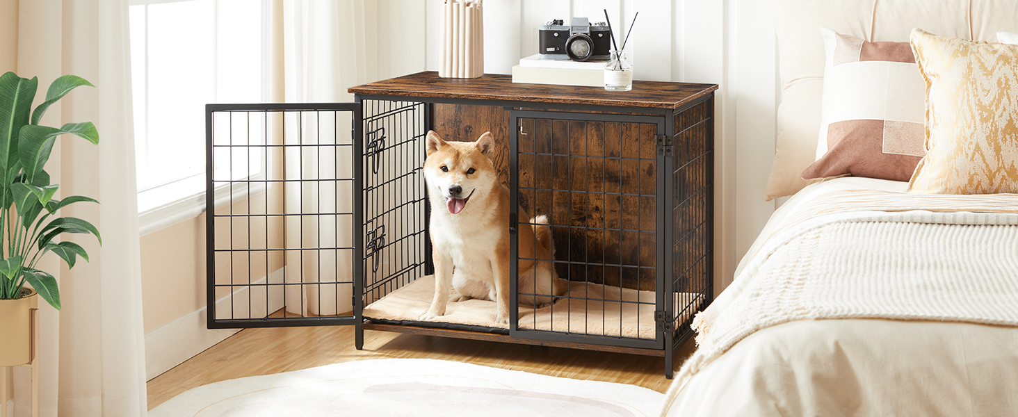 Dog Crates Medium/large MAHANCRIS Dog Crate Furniture For 2