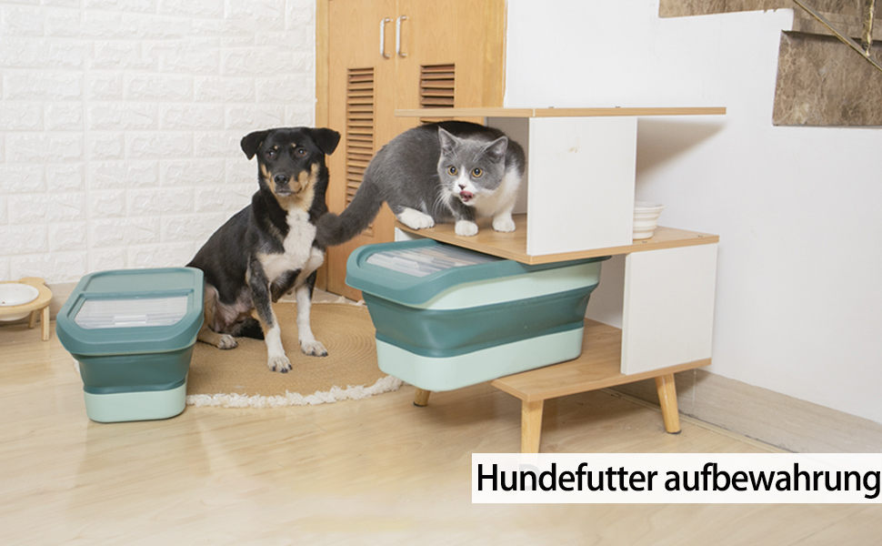 Wuciray Collapsible Dog Food Storage Container With Lid Airtight