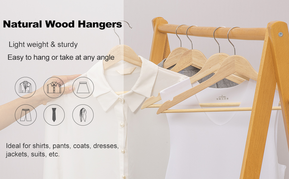 Utopia Home Wooden Suit Hangers, 1 Count Amazon.in Home & Kitchen