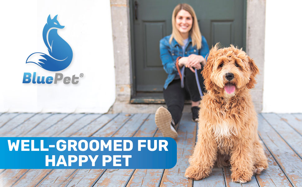 BluePet Professional Undercoat Rake for Longhaired Dogs and Cats