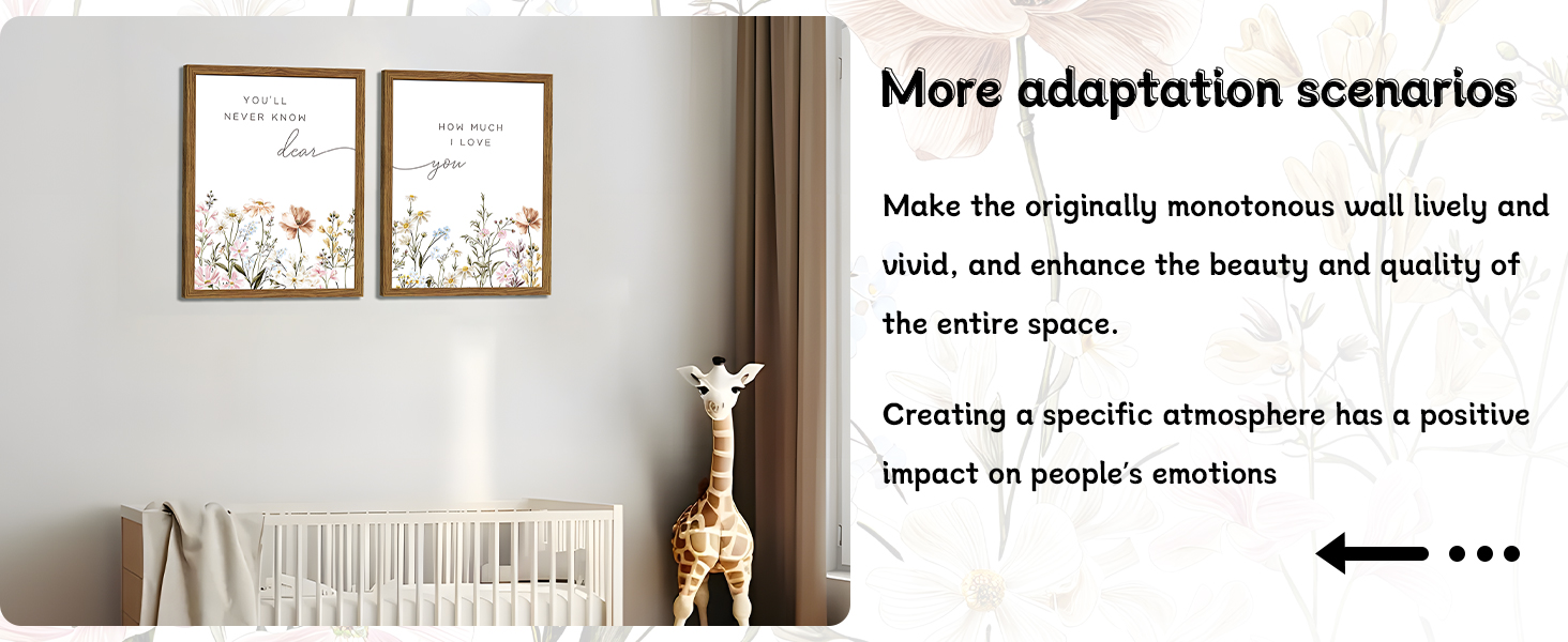 Wildflower Nursery Wall Art Set of 2