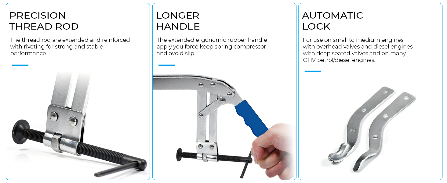 SMOTIVEPRO 8in Valve Spring Compressor Tool Universal