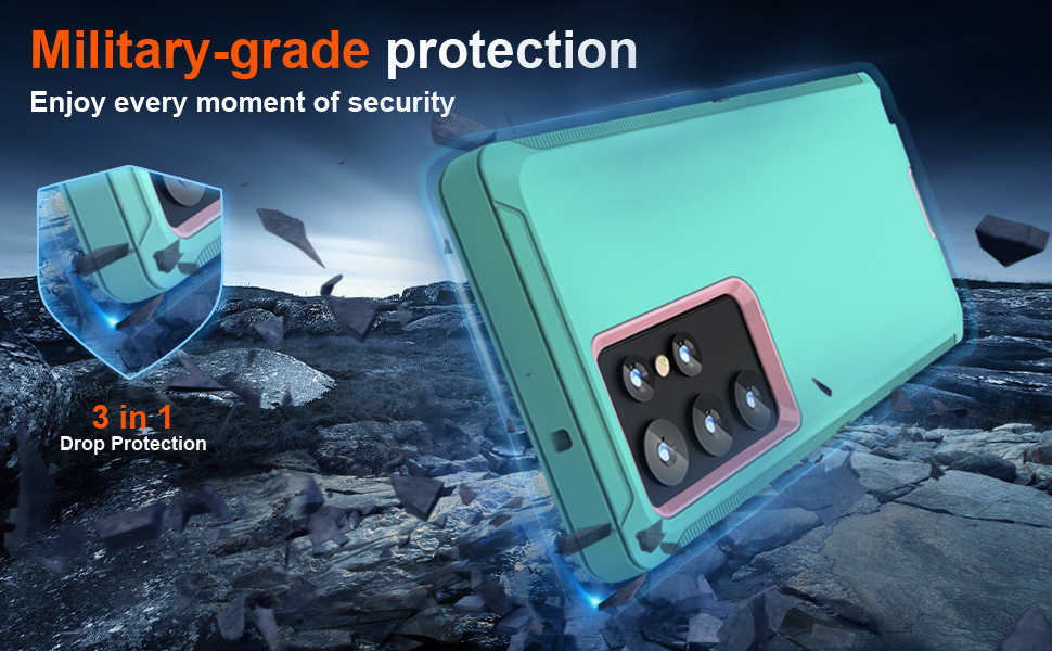 Danhon for Samsung Galaxy S23 Ultra Case with 2PCS[Camera Lens + Screen