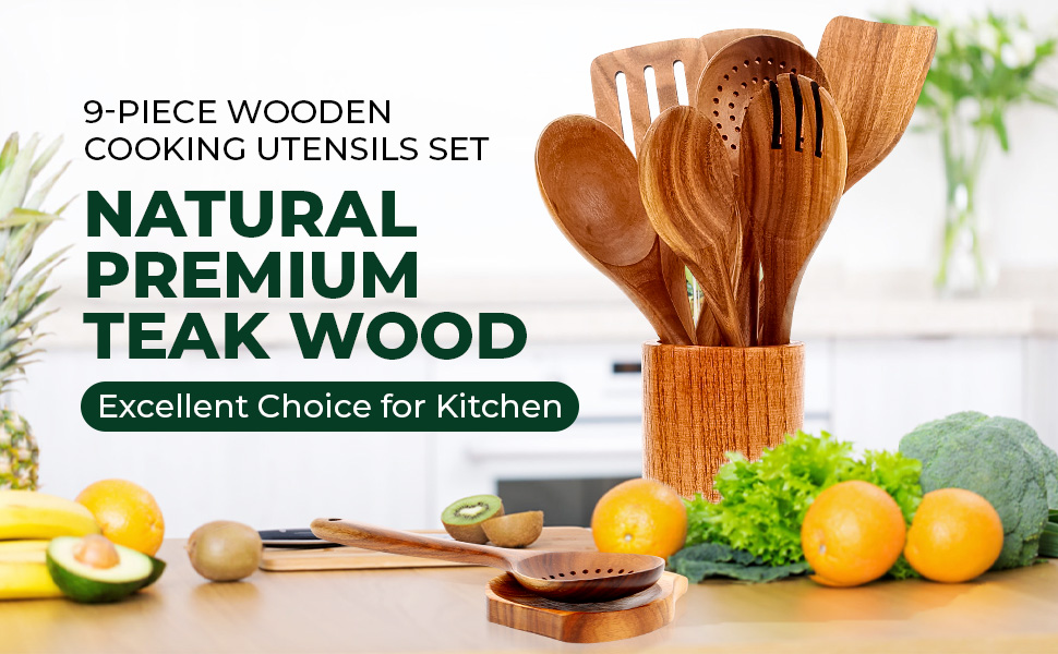 Wooden Cooking Utensils Set