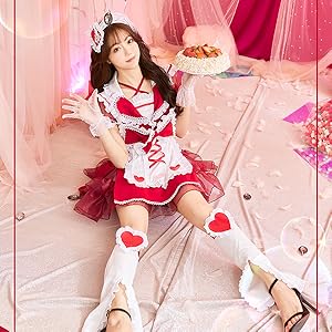 メイド メイド服 レッド 赤 バレンタイン マリームーン malymoon Amazon | メイド メイド服 レッド 赤 バレンタイン ハート