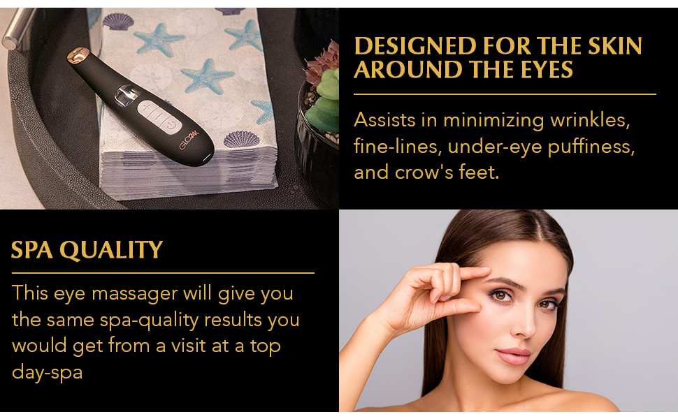 Eye massager wand