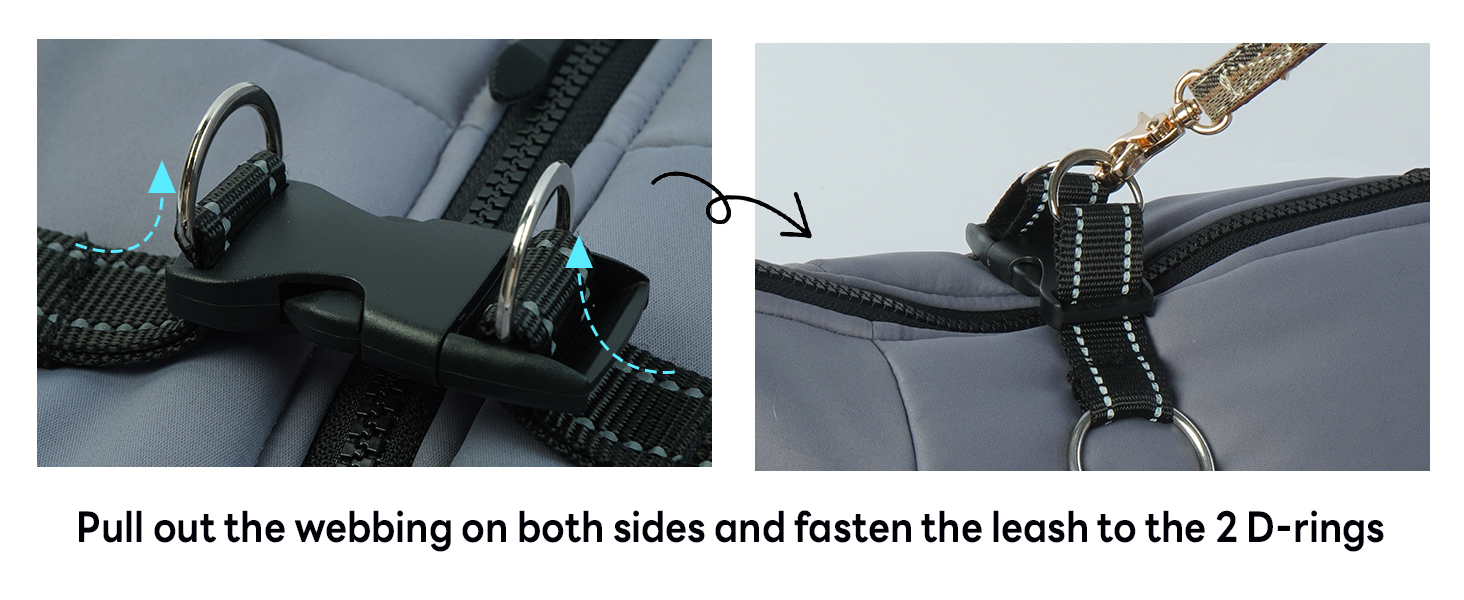 Hjumarayan Large Dog Coat, Dog Coats Waterproof with Harness Underbelly