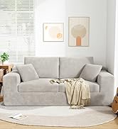 LIKIMIO 78" Modern Loveseat Sofa in a Box - Corduroy Deep Seat Couch, No Assembly Required, Space...
