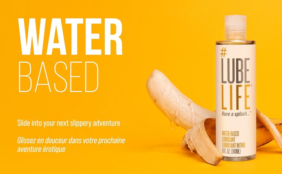 Lube Life Water Based Personal Lubricant, 8 Ounce (240 mL) Lube for Men