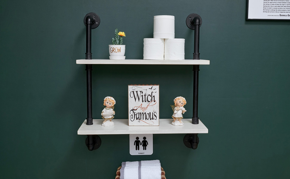 White Shelf / 丸窓 Amazon.com: fuqing White Floating Shelves for Wall - 24 Inch