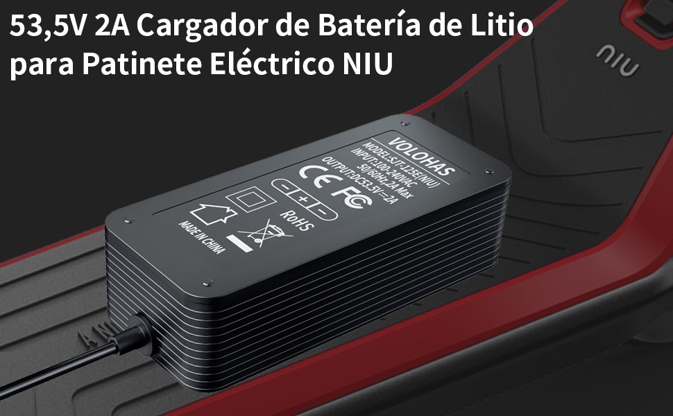 Carregadores de 53,5 V 2 A para NIU KQi3 Pro/Max/KQi2 Pro/KQi 1/1 Pro/KQi Air/Air X Scooter