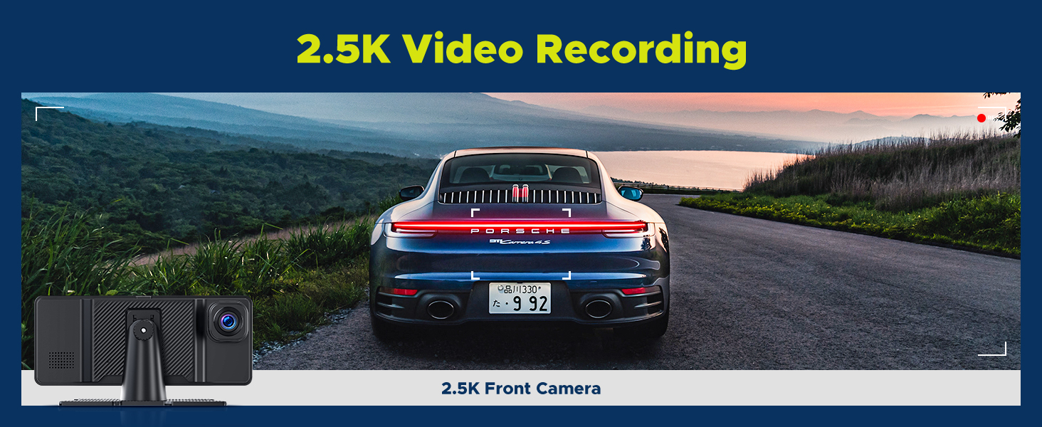 carplay screen with a DVR camera