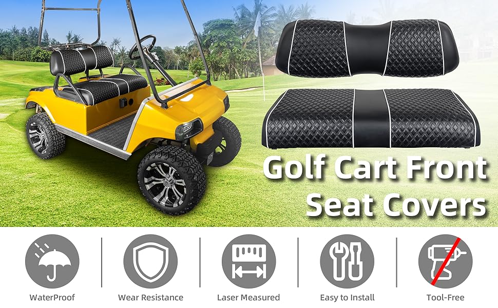 ZOOMYIN Club Car DS Seat Covers, Golf Cart Seat Covers for Club Car DS OEM Ordinary