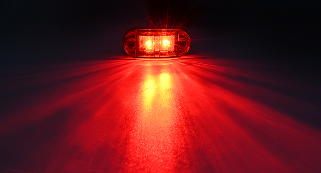 2.5inch front side rear marker light red clearance indicator light