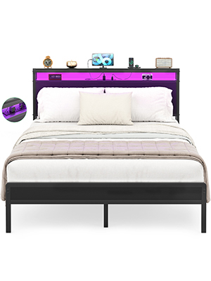Amazon.com: Homieasy Full Size Bed Frame with Headboard