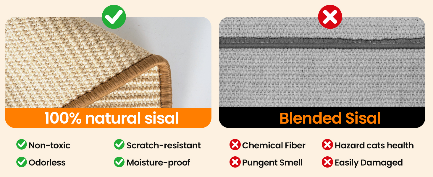 Sisal Cat Scratcher Bed Scratching Posts for Indoor Cats Hammock Adults Kitty Curls Cat Scratcher