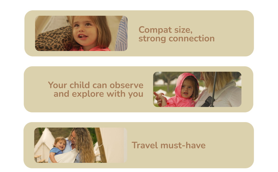 Adjustable Ergonomic Baby Sling Carrier with Hip Seat for