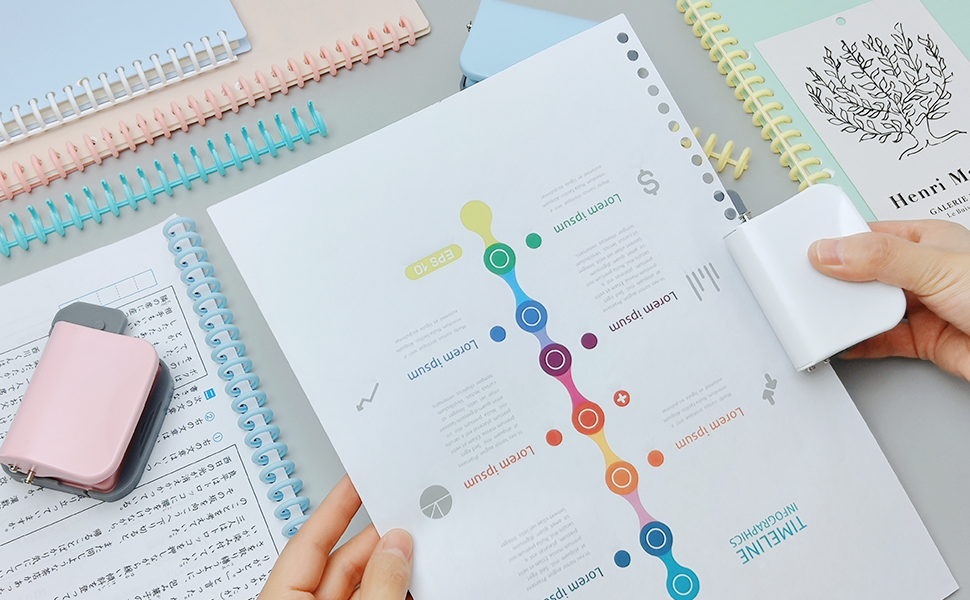 穴あけパンチ 6穴 穴径5mm ルーズリーフパンチ 丸穴