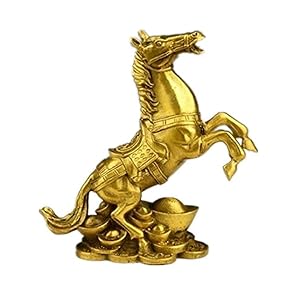 Amazon.co.jp: 馬 風水 金運 開運 お守り 銅製 天馬 十二支 風水置物