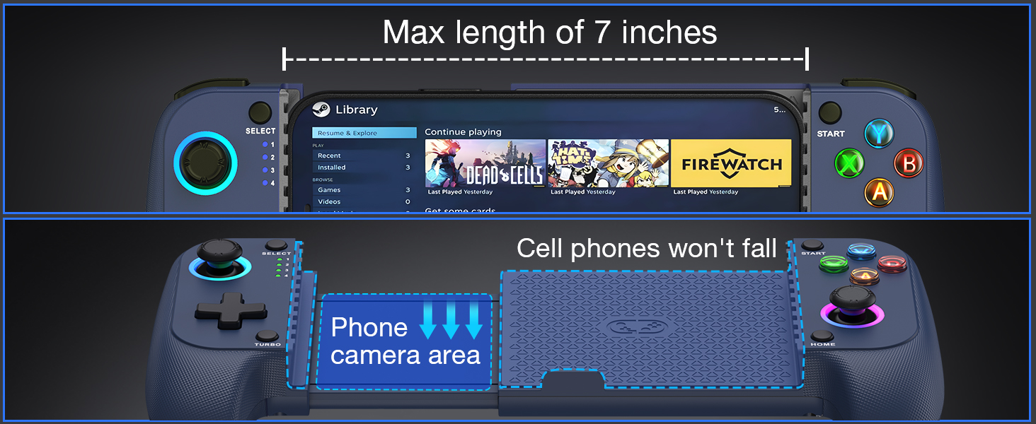 Phone Controller for iPhone/Android with Big Grip