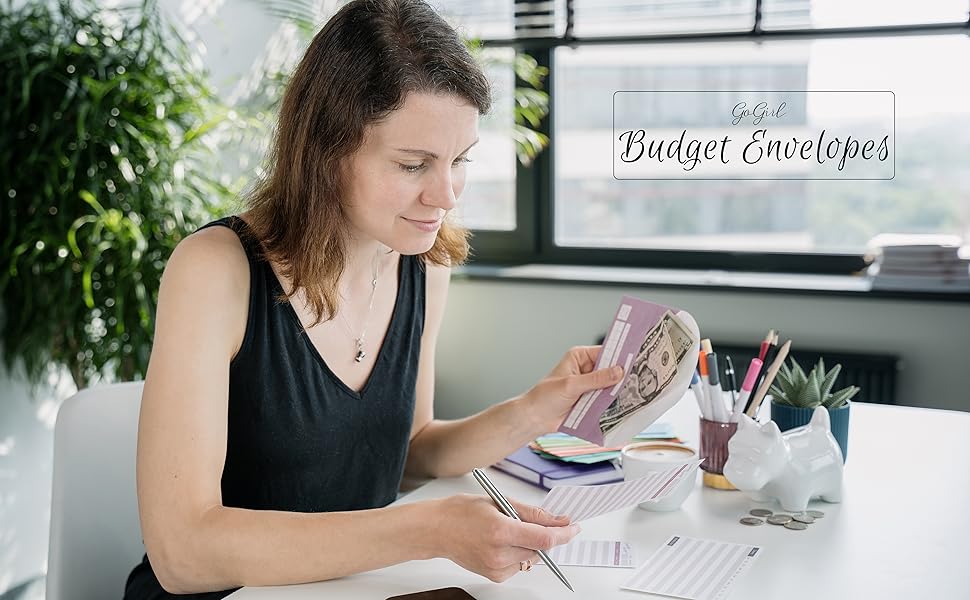 GoGirl Cash Envelopes for Budget System 12 Reusable