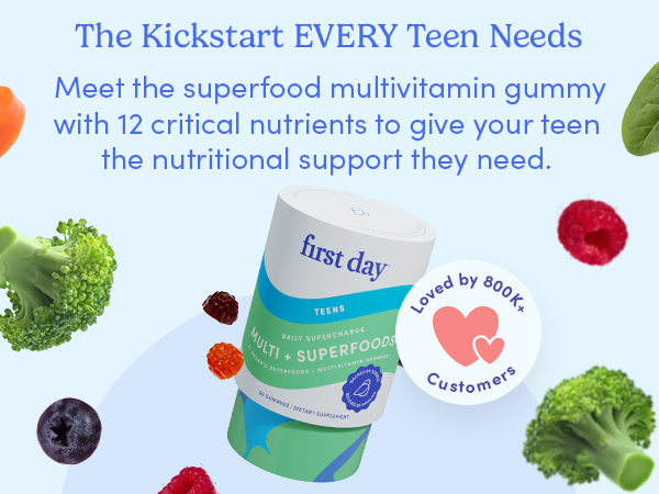 First Day Teen's Multivitamin Gummies for Teens