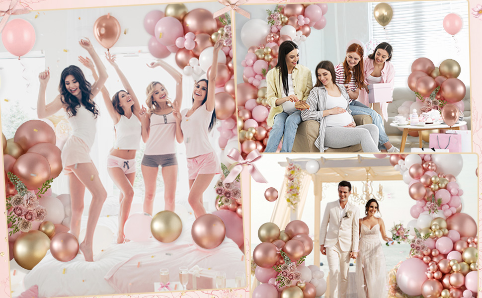 Rose Gold Balloon Arch Kit