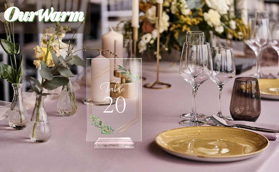 Ourwarm Acrylic Table Signs