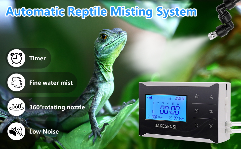 Dakesensi Reptile Humidifiers Automatic Reptile Mister with