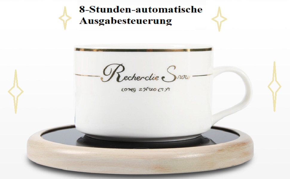  220-240V Kaffee Becher Wärmer elektrischer Tassenwärmer tasse  wärmer pad glasscheibe temperatur einstellbar für Büro Zuhause(EU)