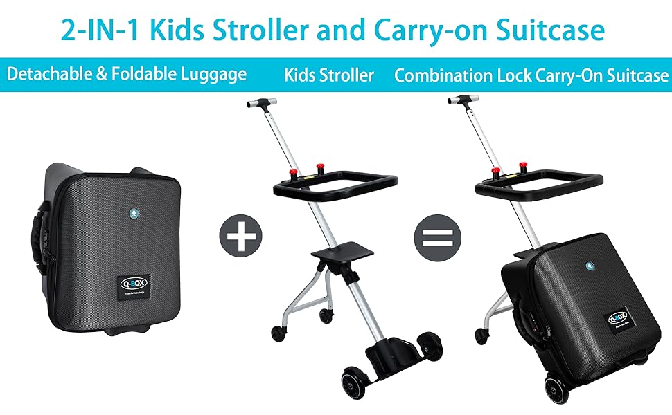 Mindore Carry on Luggage Ride On Suitcase with Seat for