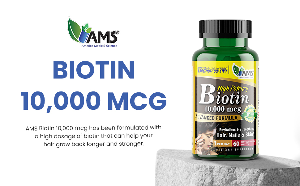 Biotin has been formulated with a high dosage that can help your hair grow longer and stronger